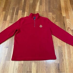 Men’s Ralph Lauren, red fleece sweatshirt, pull over size large